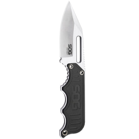 SOG - Instinct Fixed Blade Knife - 2.3" Straight Edge Clip Point, Black Stainless Steel with G10 Handle, Includes Hard Molded Nylon Sheath