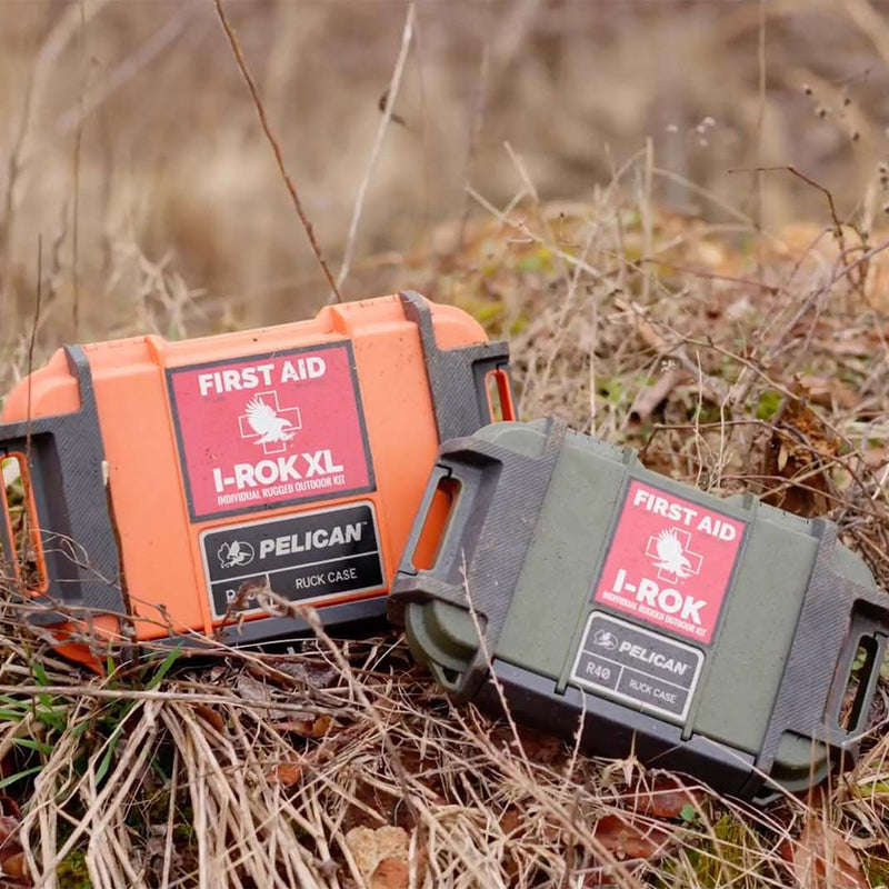 North American Rescue I-ROK Kit for outdoor survival and emergency preparedness, showcasing rugged design and contents.