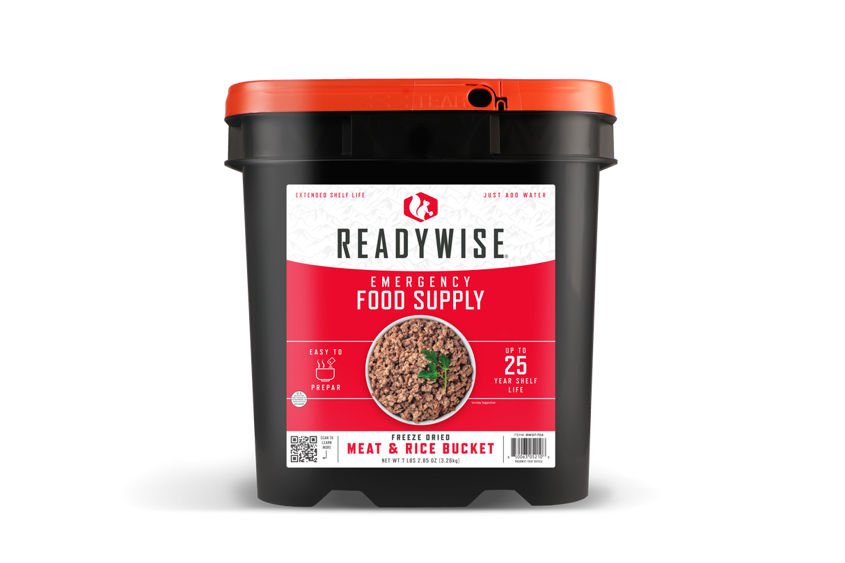 ReadyWise - Freeze Dried Meat &amp; Rice Survival Bucket