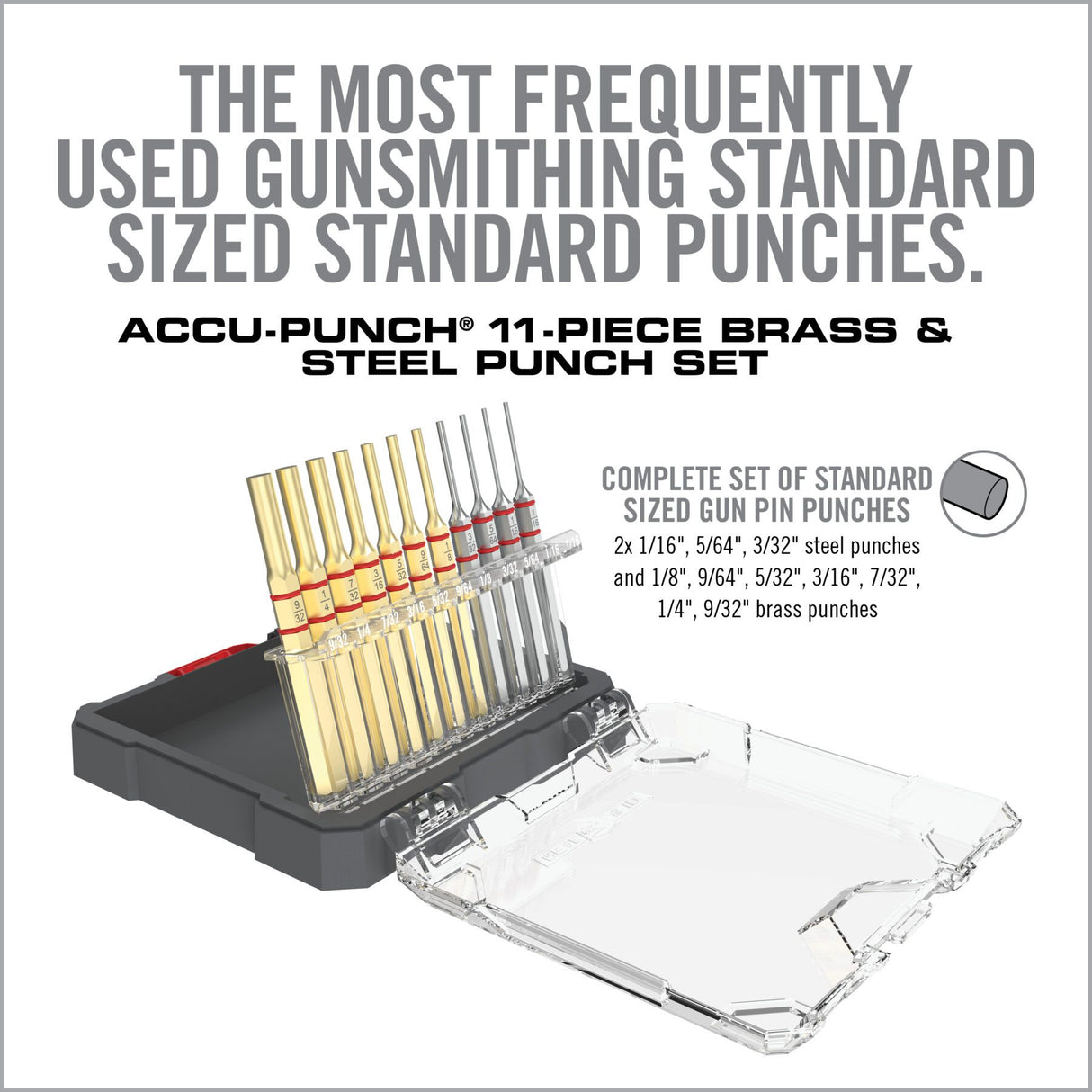 Real Avid - ACCU-PUNCH® 11-Piece Standard Brass & Steel Pin Punch Set