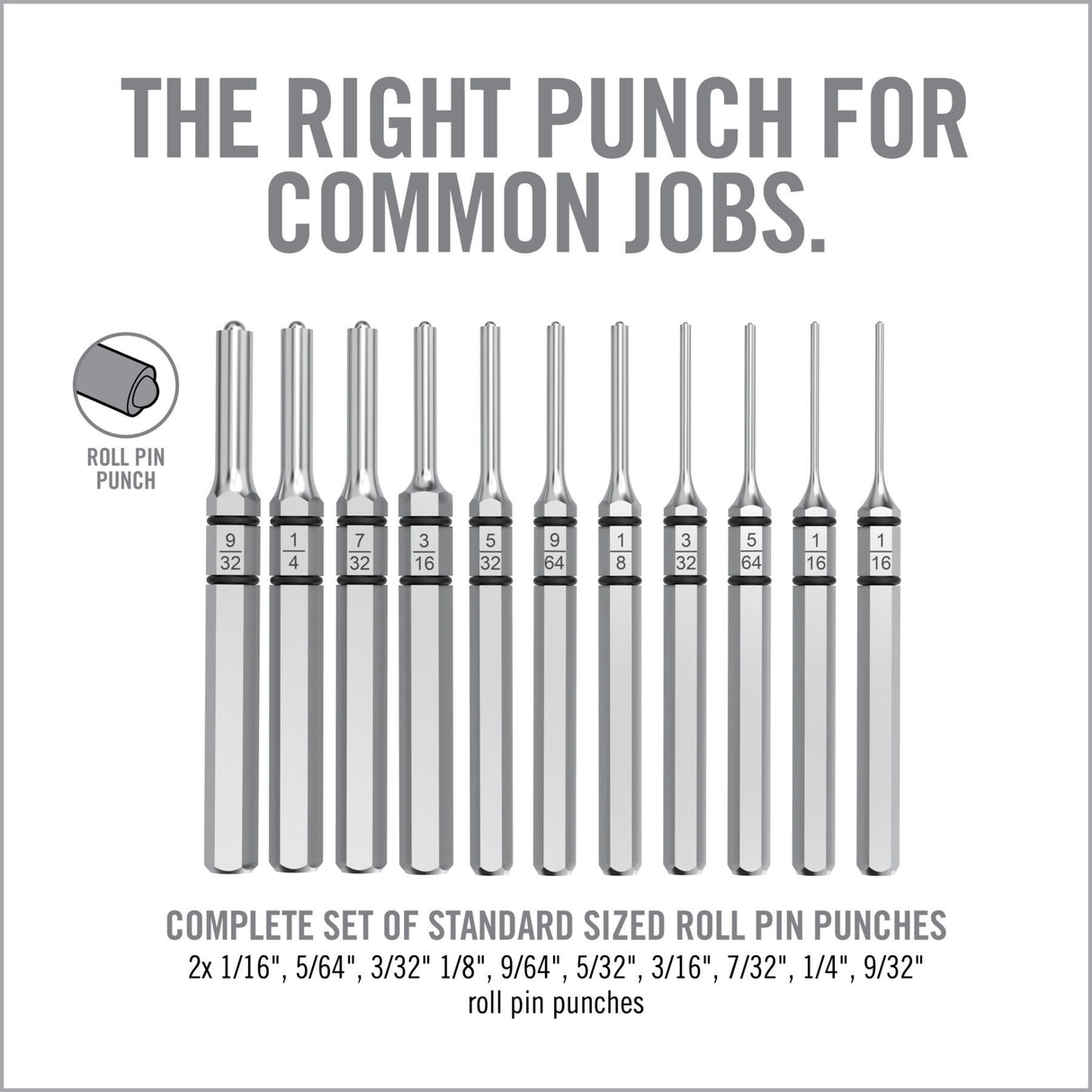 Real Avid - ACCU-PUNCH® 11-Piece Roll Pin Punch Set