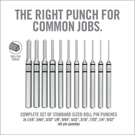 Real Avid - ACCU-PUNCH® 11-Piece Roll Pin Punch Set