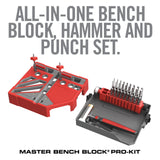 Real Avid - MASTER BENCH BLOCK® Pro Kit - All-in-One Bench Block, Hammer, and Punch Set