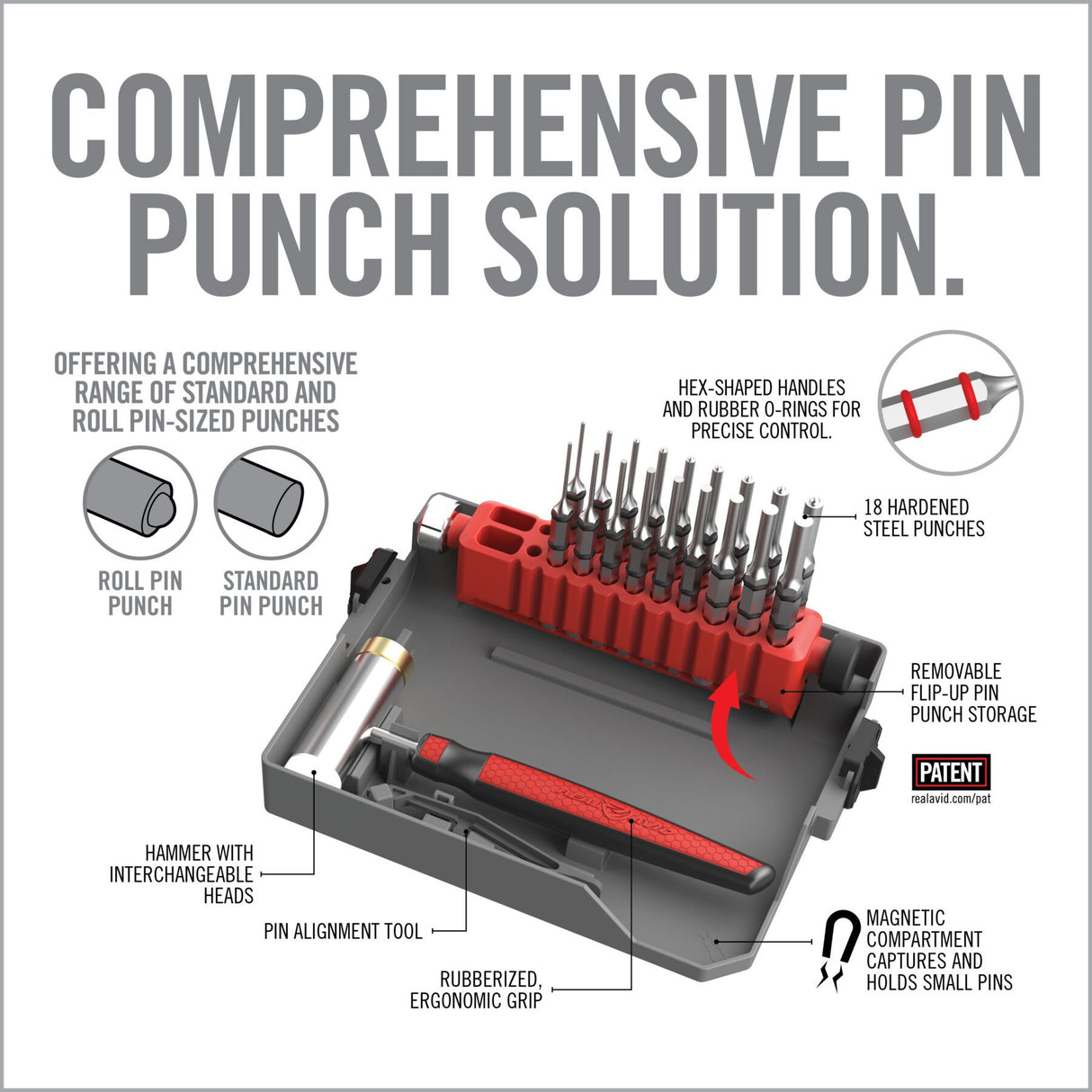 Real Avid - MASTER BENCH BLOCK® Pro Kit - All-in-One Bench Block, Hammer, and Punch Set