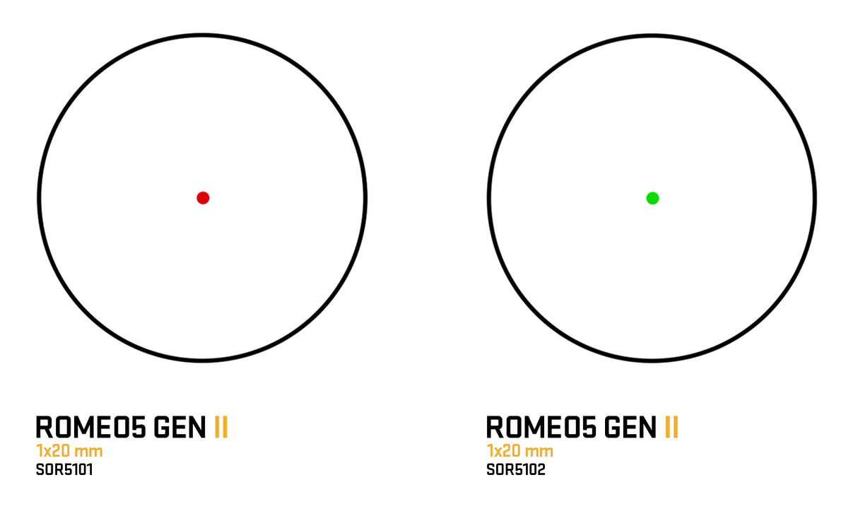 Sig Sauer - ROMEO5 GEN II 1x20mm 2 MOA, Red or Green Dot