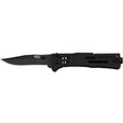 SOG - SlimJim, 3.18" Folding Knife, Clip Point Straight Edge, Bead Blasted Stainless Steel Handle, AUS 8 Steel, Hardcased Black Finish, Black