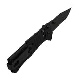 SOG - SlimJim, 3.18" Folding Knife, Clip Point Straight Edge, Bead Blasted Stainless Steel Handle, AUS 8 Steel, Hardcased Black Finish, Black