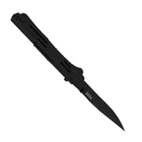 SOG - SlimJim, 3.18" Folding Knife, Clip Point Straight Edge, Bead Blasted Stainless Steel Handle, AUS 8 Steel, Hardcased Black Finish, Black