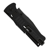 SOG - SlimJim, 3.18" Folding Knife, Clip Point Straight Edge, Bead Blasted Stainless Steel Handle, AUS 8 Steel, Hardcased Black Finish, Black