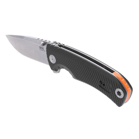 SOG - Tellus ATK - Black + Blaze Orange, Assisted Opening Outdoor Knife