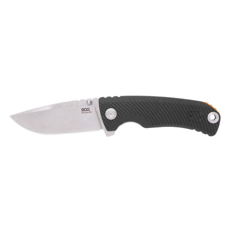 SOG - Tellus ATK - Black + Blaze Orange, Assisted Opening Outdoor Knife