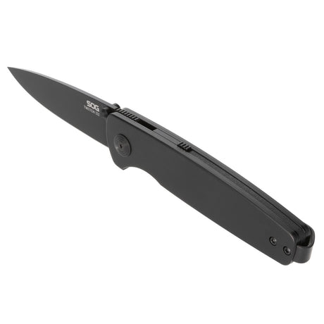 SOG - Twitch III, Folding Knife, 3.1" Drop Point Straight Edge, Titanium Nitride Finish, Black