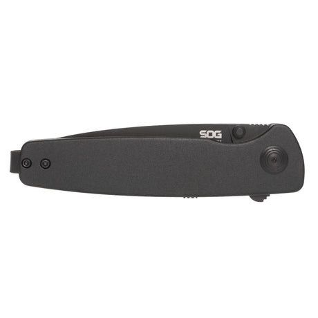 SOG - Twitch III, Folding Knife, 3.1" Drop Point Straight Edge, Titanium Nitride Finish, Black