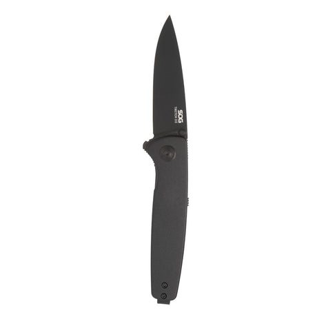 SOG - Twitch III, Folding Knife, 3.1" Drop Point Straight Edge, Titanium Nitride Finish, Black