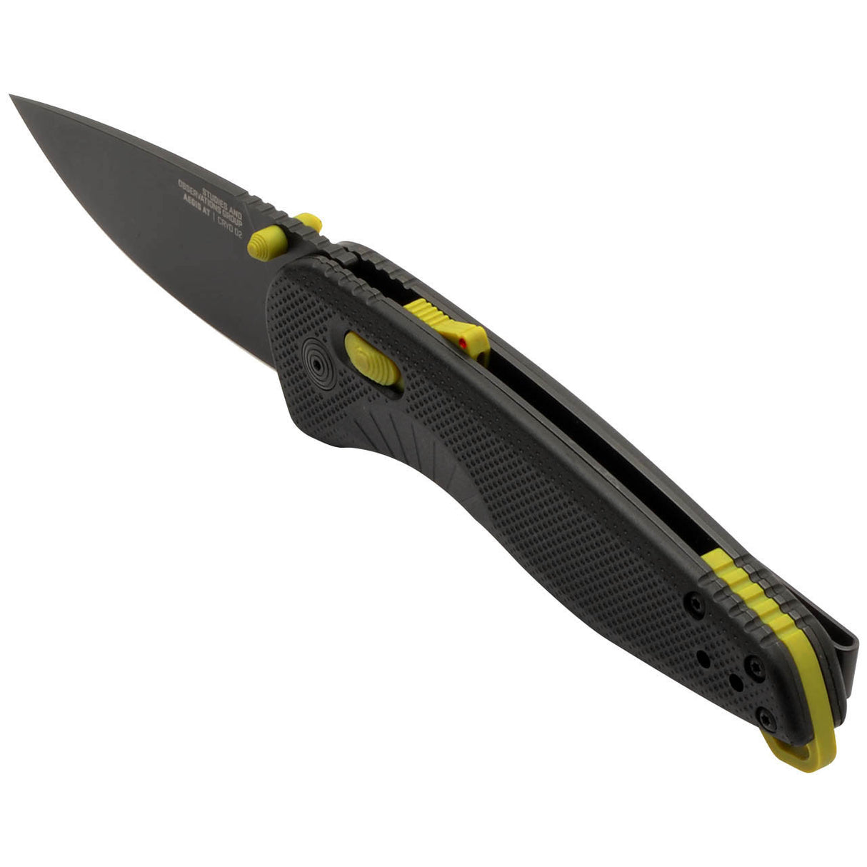 SOG - Aegis AT, 3.13" Folding Knife, Drop Point Straight Edge, Glass Reinforced Nylon Handle, Black + Moss