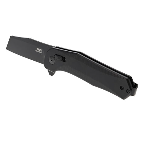 SOG - Diverge XR, 3" Sheepsfoot Straight Edge, Black + Black, PVD Finish