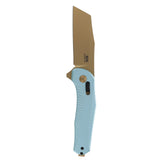 SOG - Diverge XR, 3" Sheepsfoot Straight Edge, Blue + Gold, PVD Finish