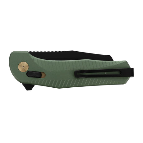 SOG - Diverge XR, 3" Sheepsfoot Straight Edge, Forest Green + Black, PVD Finish