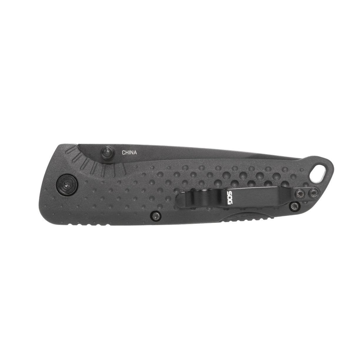 SOG - Adventurer LB, Folding Knife, 3 Drop Point Straight Edge, Glass Reinforced Nylon Handle, Blackout