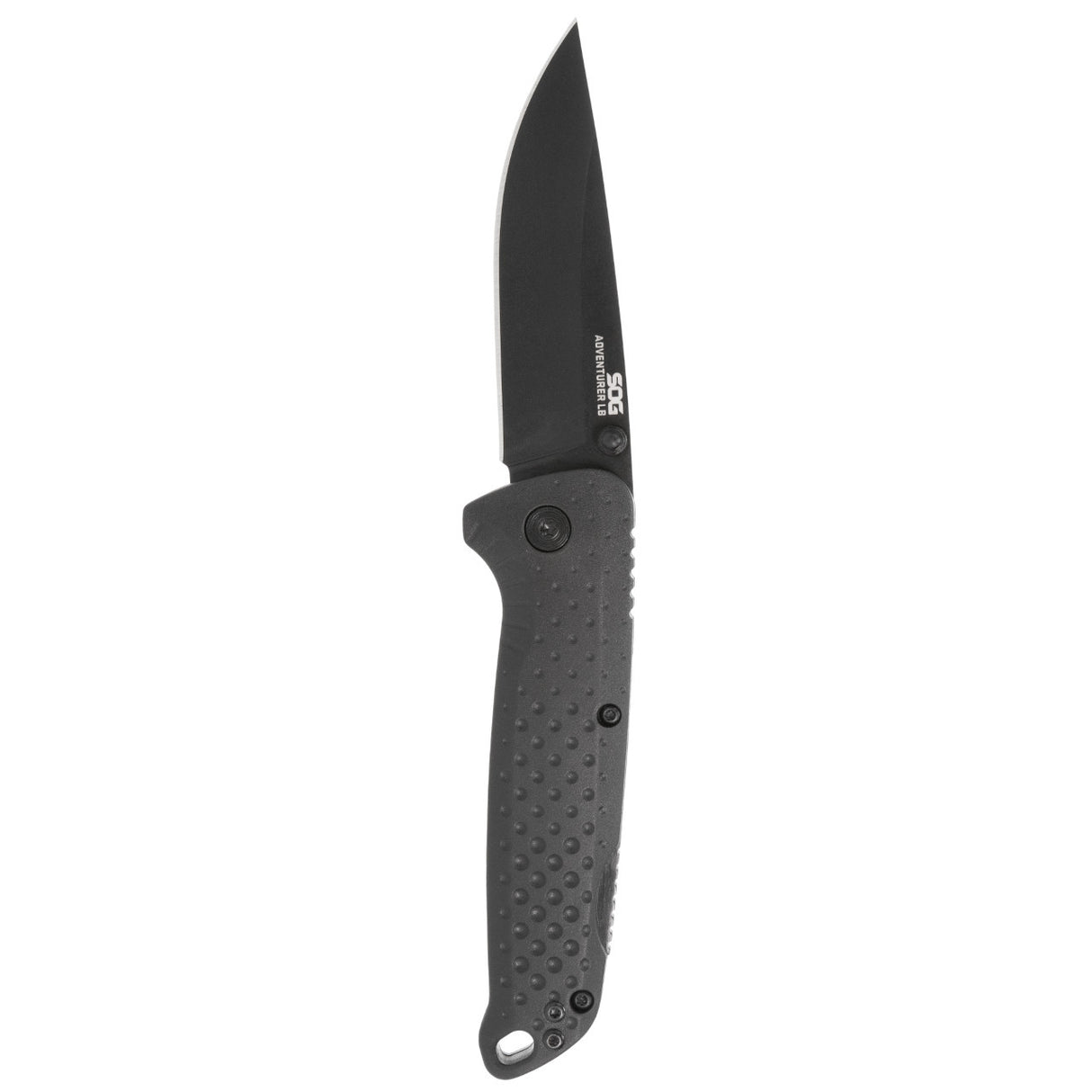 SOG - Adventurer LB, Folding Knife, 3 Drop Point Straight Edge, Glass Reinforced Nylon Handle, Blackout