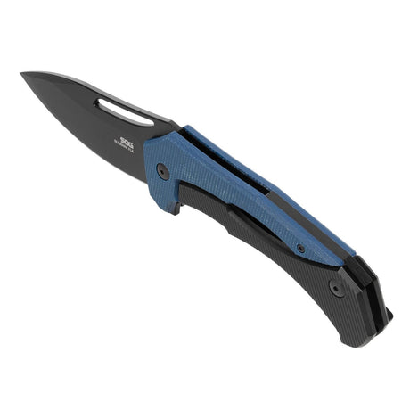 SOG - Bulwark FL, Folding Knife, 3" Drop Point Straight Edge, Micarta Handle Blue