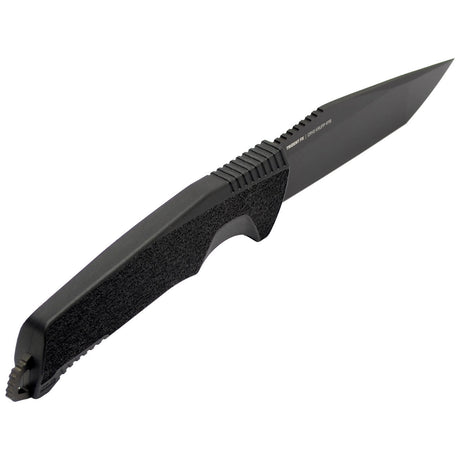 SOG - Trident FX, 4.2" Fixed Blade Knife, Tanto Point Straight Edge, Titanium Nitride Finish, Black, Includes Nylon Sheath