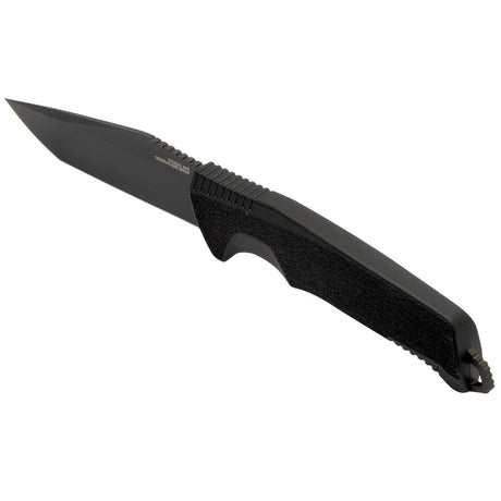 SOG - Trident FX, 4.2" Fixed Blade Knife, Tanto Point Straight Edge, Titanium Nitride Finish, Black, Includes Nylon Sheath
