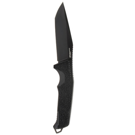 SOG - Trident FX, 4.2" Fixed Blade Knife, Tanto Point Straight Edge, Titanium Nitride Finish, Black, Includes Nylon Sheath