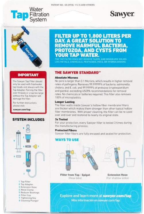 Sawyer - TAP Water Filtration System, Fits Faucets & Hose Bibs