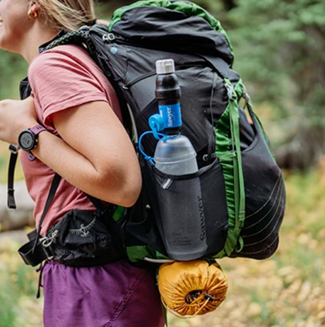 Sawyer - Micro Squeeze Water Filtration System with Cnoc Premium 1 Liter Pouch