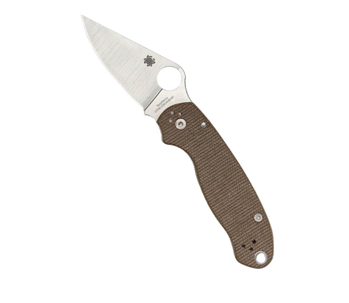 Spyderco - Para 3 Brown Canvas Micarta CPM Cru-Wear Knife