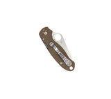 Spyderco - Para 3 Brown Canvas Micarta CPM Cru-Wear Knife