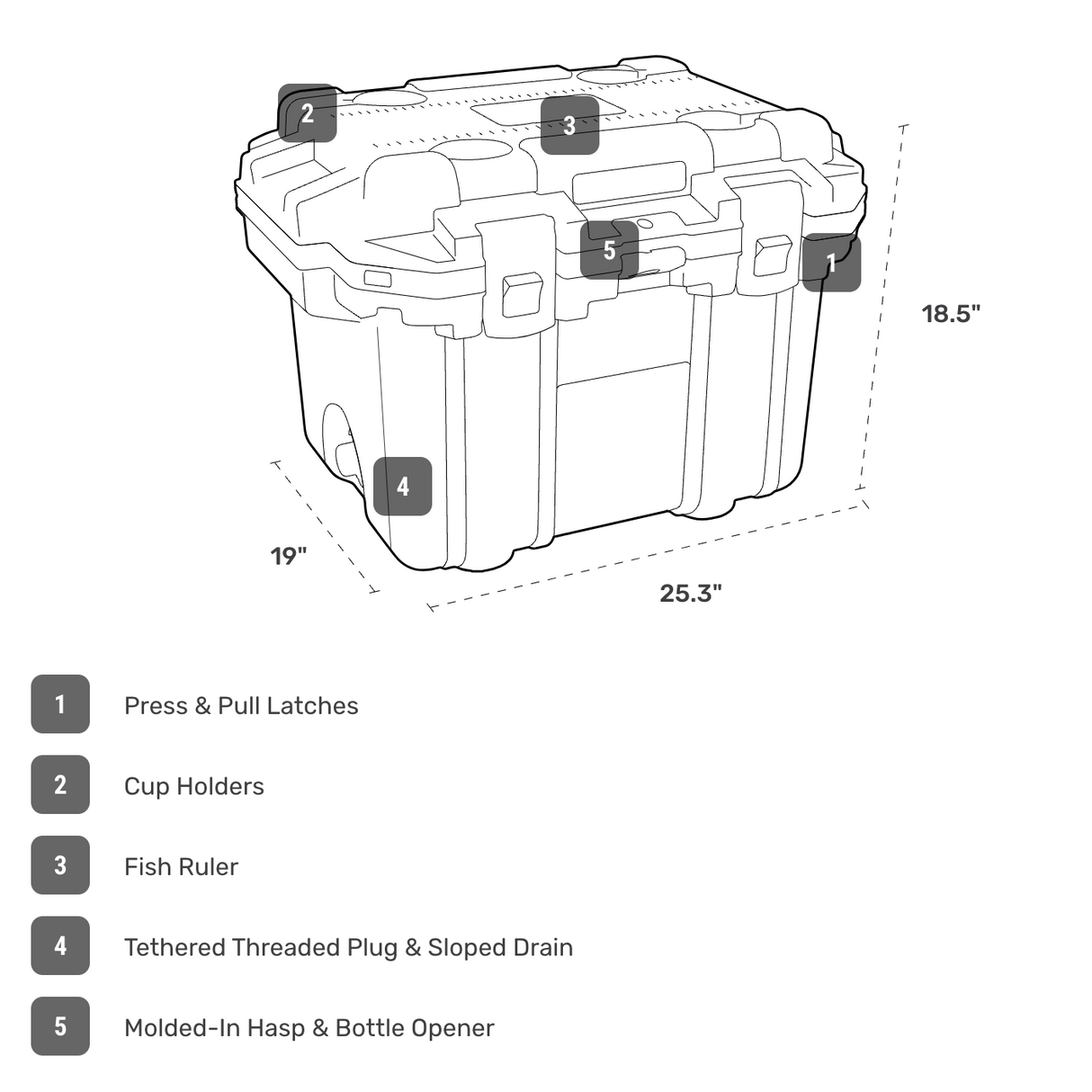 Pelican - 30QT Elite Cooler, White + Gray