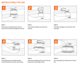 Swiss Safe - 6 Inch Israeli Bandage Trauma Kit - Sterile Elastic Compression Bandage