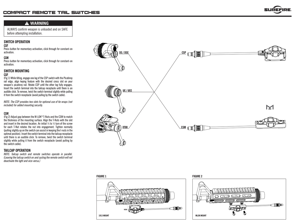 SureFire - CSM-07 / CSM-09 WeaponLight Switch