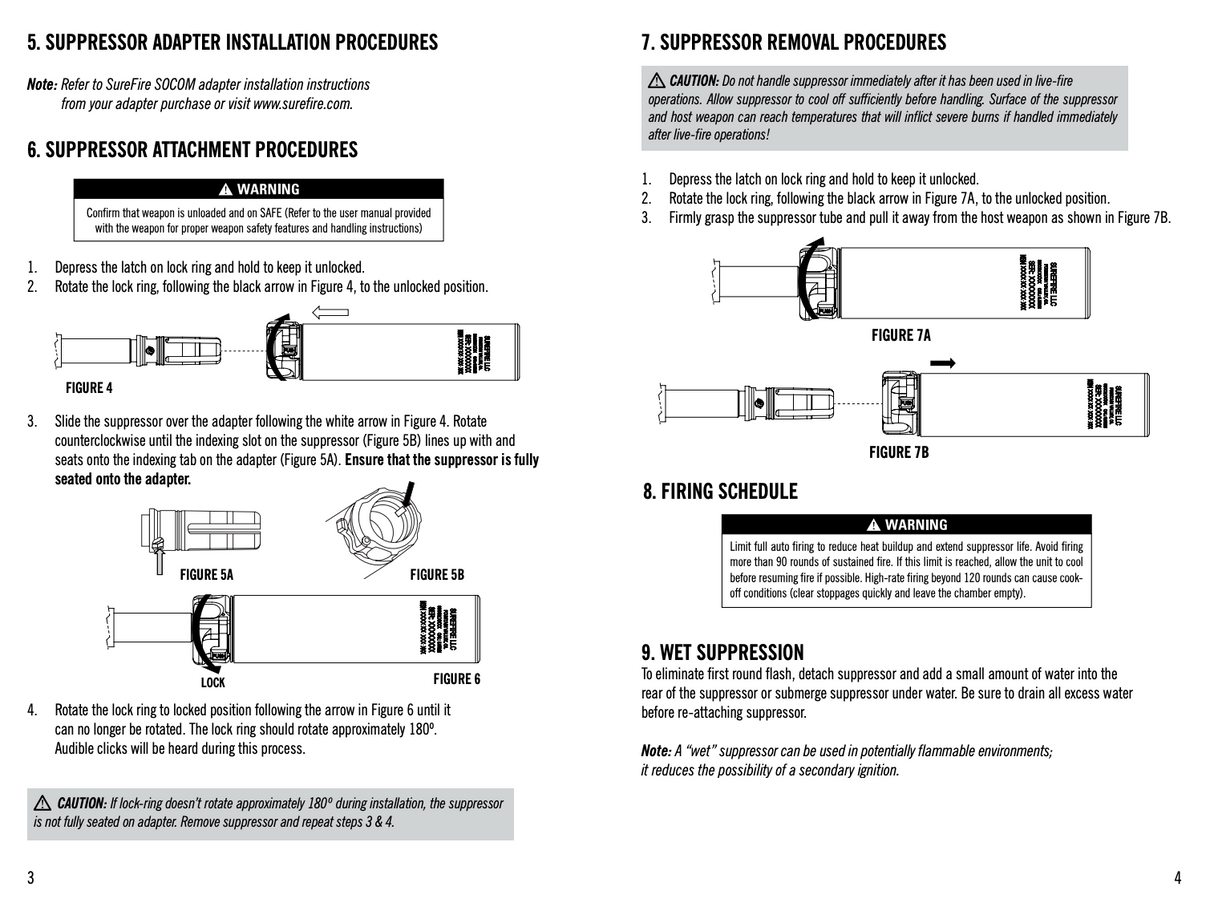 SureFire - Suppressor Trainer for Use with SOCOM Fast-Attach® Adapters, Various Calibers & Color Options