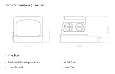 Holosun - EPS CARRY MRS Multiple Reticle System (Red or Green Dot, 2 MOA or 6 MOA Variants)