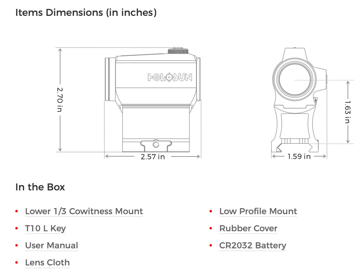 Holosun - 403C Battery And Solar-Powered With Side-Mounted Digital Button Controls