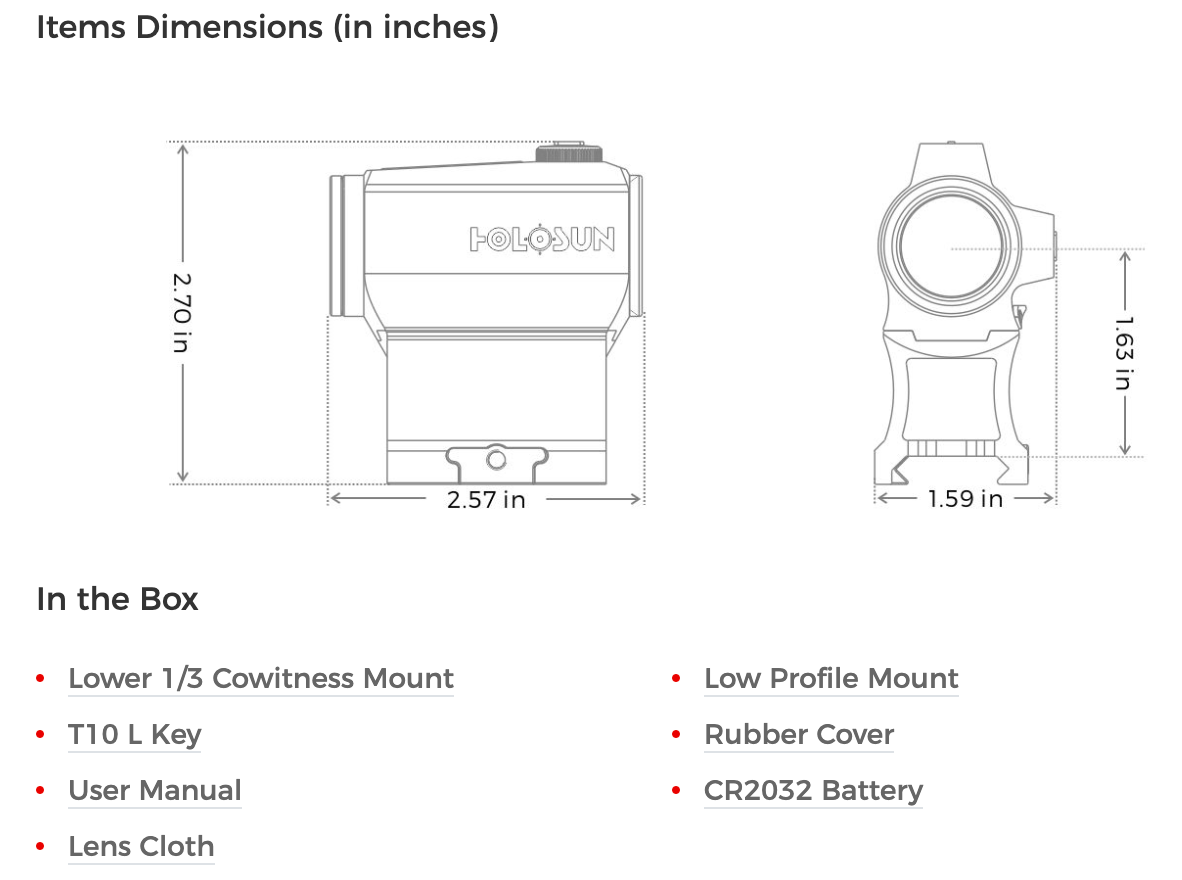 Holosun - 503CU: Advanced Micro Sight with Solar Power