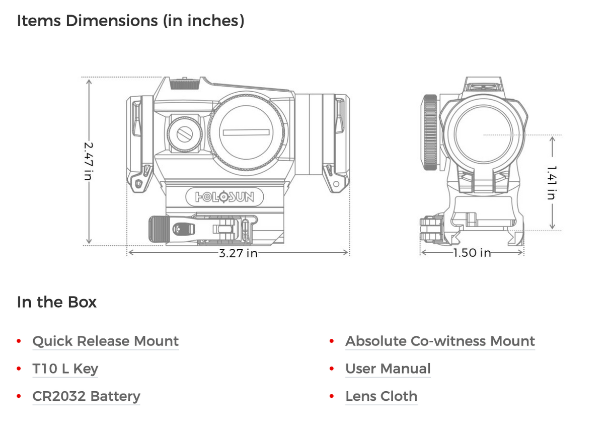 Holosun - 515GT Titanium Durability with Quick-Detach Mount for Hard-Use Applications