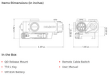 Holosun - 221 Red or Green Laser & IR Aiming Device, Grade 5 Titanium Housing