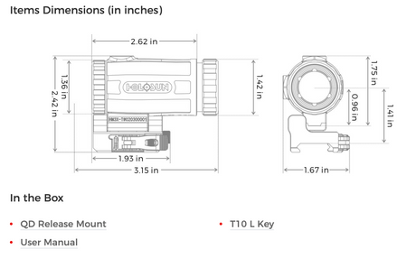 Holosun - HM3XT: 3X Titanium-Bodied Magnifier with Flip-to-Side Design