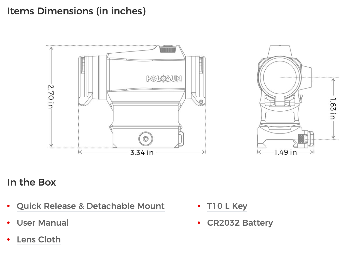 Holosun - HS515CM & HE515CM-GR: Durable Micro Sights with Multi-Reticle System