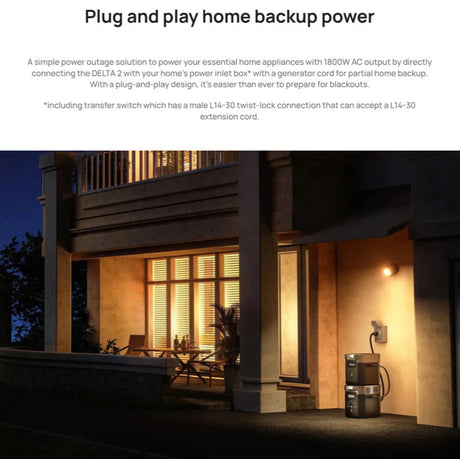 EcoFlow – DELTA 2 Portable Power Station, 1024Wh, 1800W Output