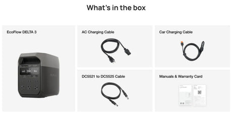 EcoFlow – DELTA 3 Portable Power Station, 1024Wh, 1800W Output