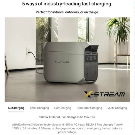 EcoFlow – DELTA 3 Plus Portable Power Station, 1024Wh, 1800W AC