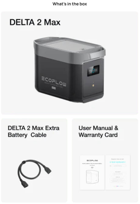 EcoFlow – DELTA 2 Max Smart Extra Battery (2048Wh Expansion)