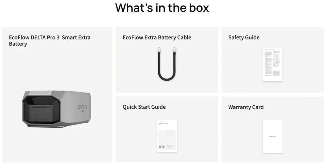 EcoFlow – DELTA Pro 3 Smart Extra Battery, 4096Wh LFP Backup