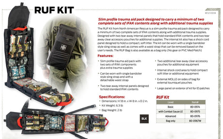 North American Rescue - RUF Trauma Aid Kit with IFAK Supplies