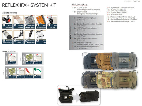 North American Rescue - Reflex IFAK System Kit with TCCC Supplies